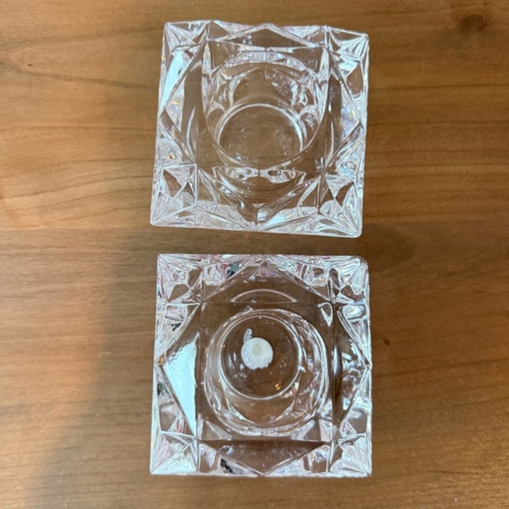 Vintage Partylite Quad Prism votive candle holders- set of two.